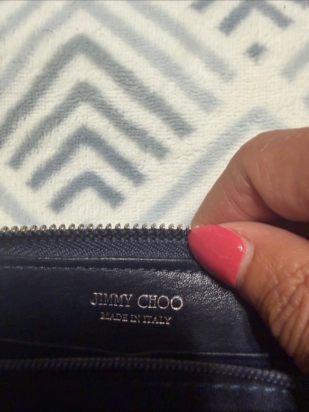 Jimmy Choo Star-Studded Black Patent  long Wallet EUC - Picture 11 of 16